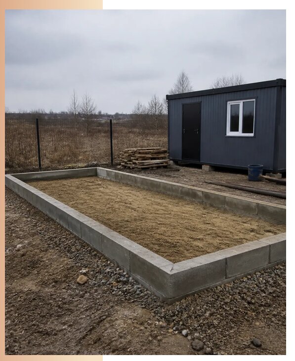 Устройство фундамента под бытовку в Черногорске под ключ
